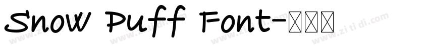 Snow Puff Font字体转换